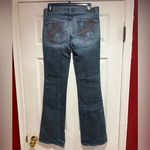 7 For All Mankind Dark Blue Flare Jeans
